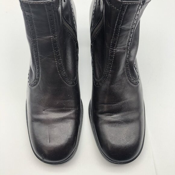 Brown Franco Sarto sz 6.5 Ankle boots booties Block Heel Vegan - Picture 7 of 16